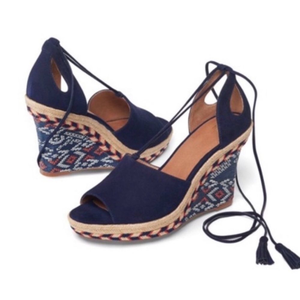 CAbi Isla Espadrille Platform Wedge Heel